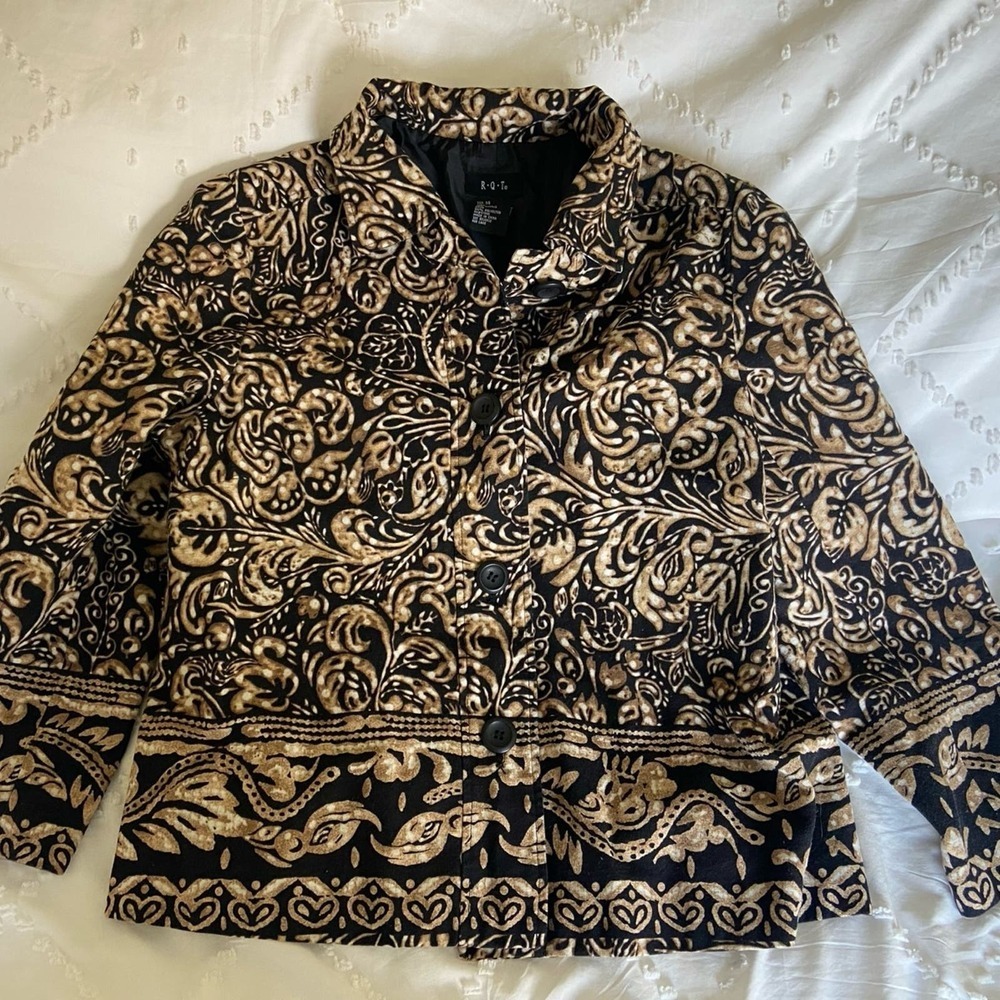 R.Q.T. Jacket blazer black and brown size small
